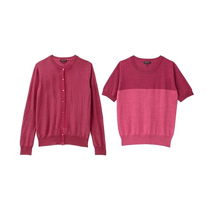 配色ニットアンサンブル