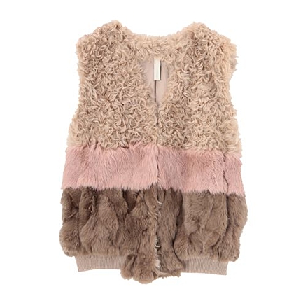 3ファー配色ベスト