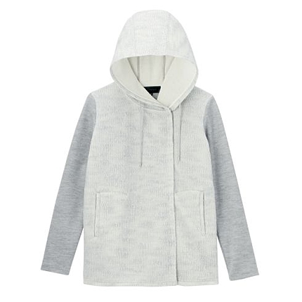 ニット切り替えアシンメトリーパーカ