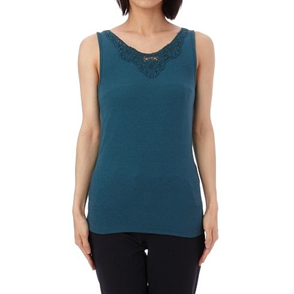 フラワーレースタンクトップ