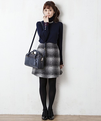 ウールモヘヤチェックスカート