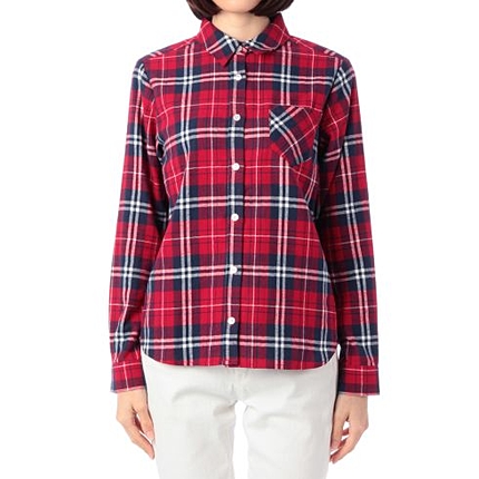 タータンチェックネルシャツ