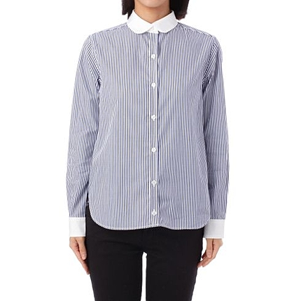 バイカラーストライプシャツ