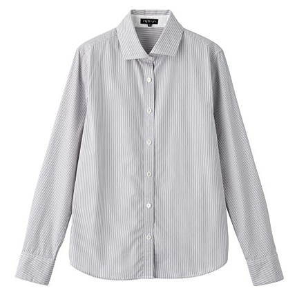 [L]コットンストライプシャツ