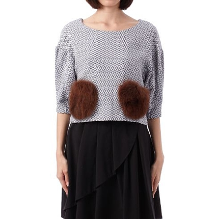 フォックスポケット付きブラウス