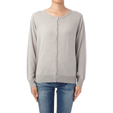 ワンカラーニットカーディガン