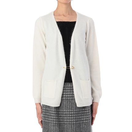 アンゴラフォックス混ニットカーディガン