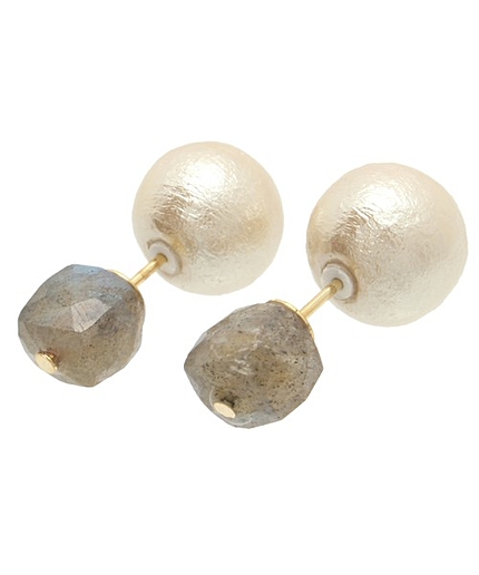 コットンパールキャッチピアス