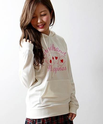 WEGO/トランププリントパーカー