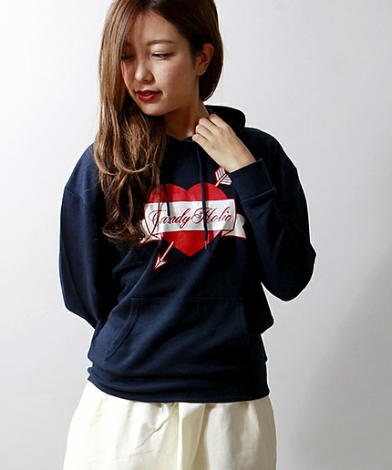 ΠWEGO/ハートロゴプルパーカー