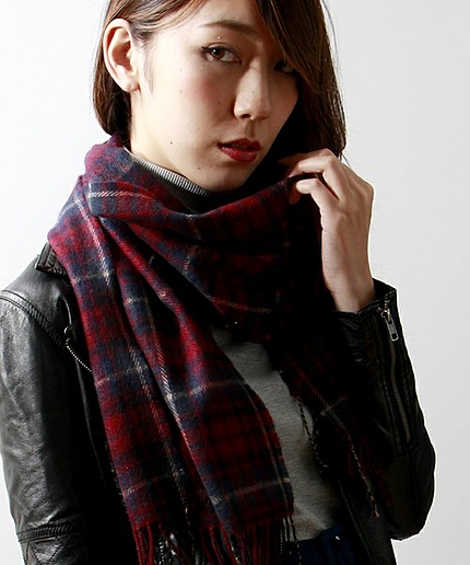 WEGO/チェックマフラー