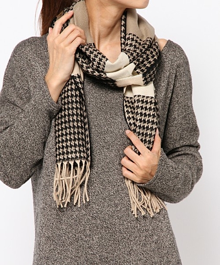 千鳥ボーダーマフラー