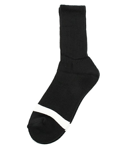 WEGO/ホワイトコットンリブソックス