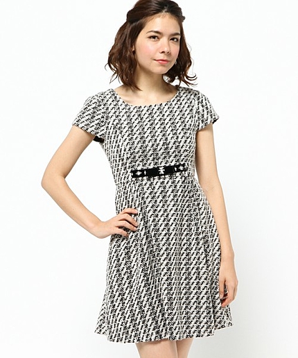 ウインターチェックツイードワンピース