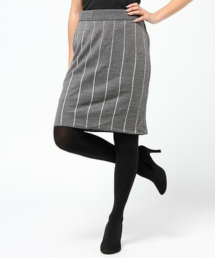 ストライプニットタイトスカート