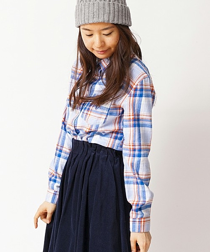 WEGO/ネルチェックシャツ