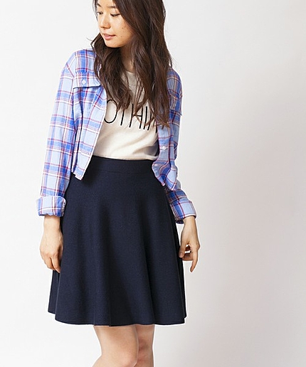 WEGO/ニットサーキュラースカート