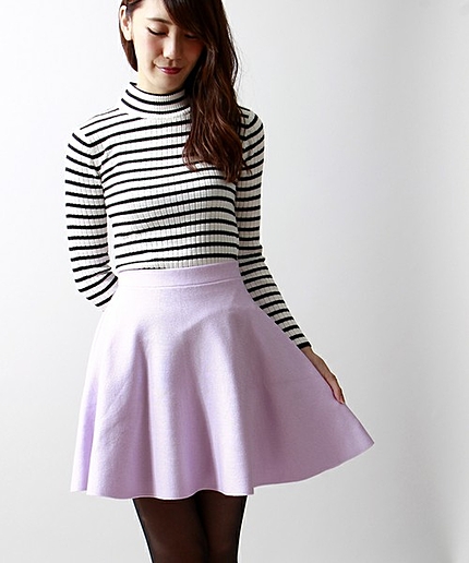 WEGO/ニットサーキュラースカート