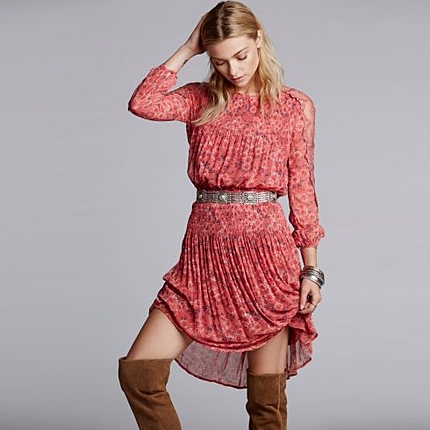 フラワーシフォンレースワンピース