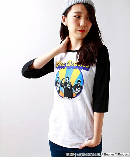 WEGO/THE BEATLES 7分袖Tシャツ