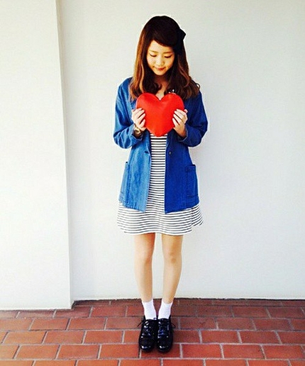 WEGO/ハートポーチ