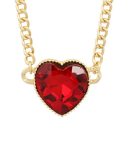 WEGO/ハートビジューネックレス