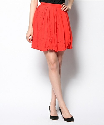 WEGO/タックフレアスカート