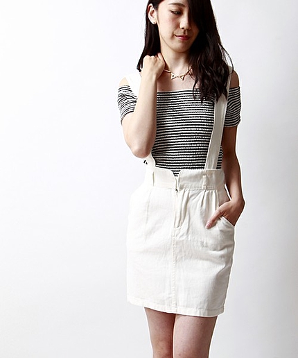 WEGO/サスペンダー付コクーンスカート