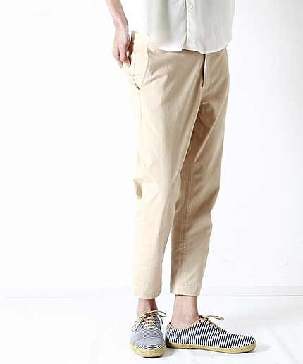 WEGO/スリムテーパードチノクロップドパンツ