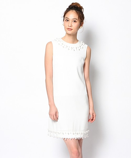 サテンバッククレープワンピース