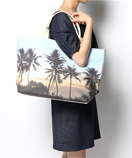 WEGO/ヤシの木トートバッグ