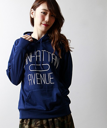 WEGO/ペンシルカレッジロゴプルパーカー