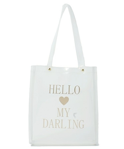 WEGO/クリアロゴトートバッグ