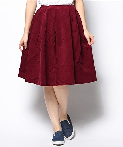 WEGO/タックギャザーミドルスカート