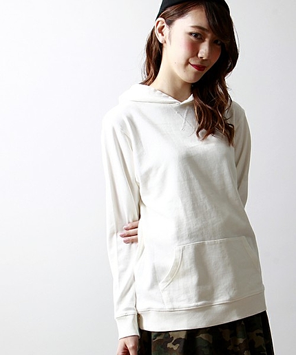 WEGO/ヴィンテージ風無地パーカー