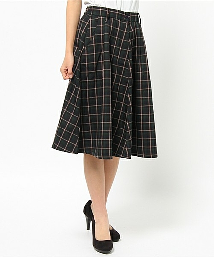 WEGO/ミモレ丈フレアスカート