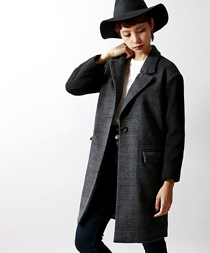 WEGO/バイカラーチェスターコート