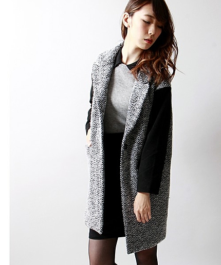 WEGO/バイカラーチェスターコート