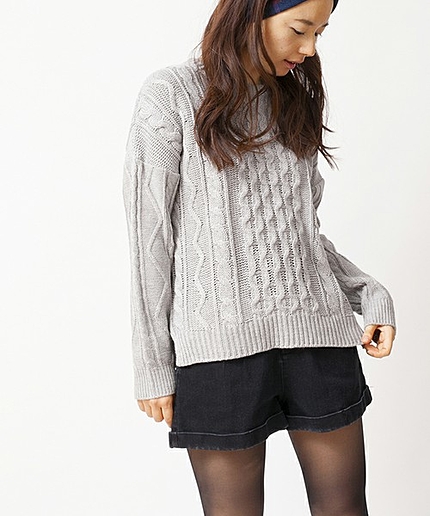 WEGO/ハイウエストタックショーツ