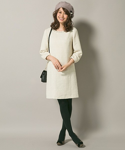 レディラメツイードワンピース