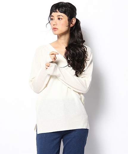 カシミヤブレンドベーシックニット