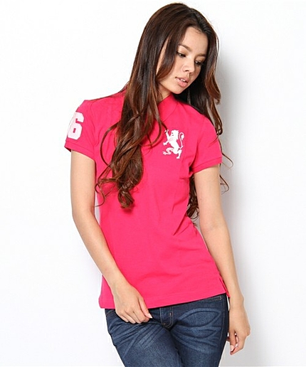 Ｗコットンストレッチライオンポロ半袖