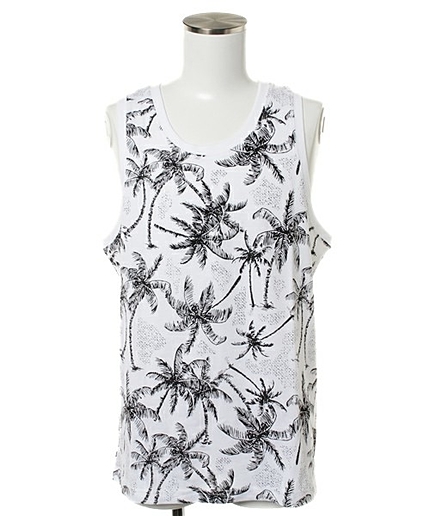 WEGO/ヤシ柄タンクトップ