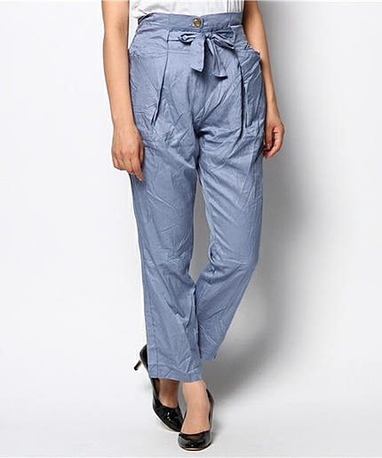 WEGO/ハイウエストテーパードパンツ