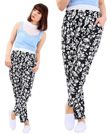 WEGO/トロピカルクロップドパンツ