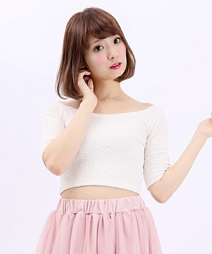 WEGO/オフショルダー5分袖Tシャツ