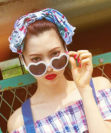 WEGO/ヤシ柄ボリュームヘアバンド