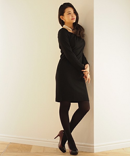 ウールジャージタイトワンピース