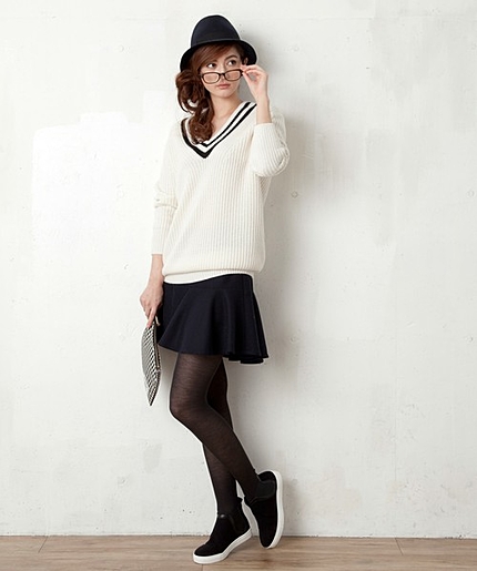 【VERY12月号掲載】ロングチルデンニットプルオーバー