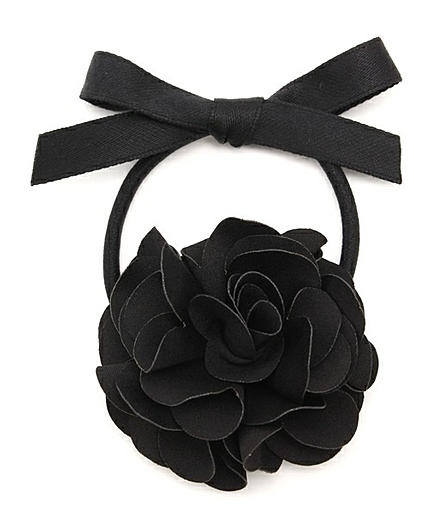 WEGO/リボン付フラワーヘアゴム